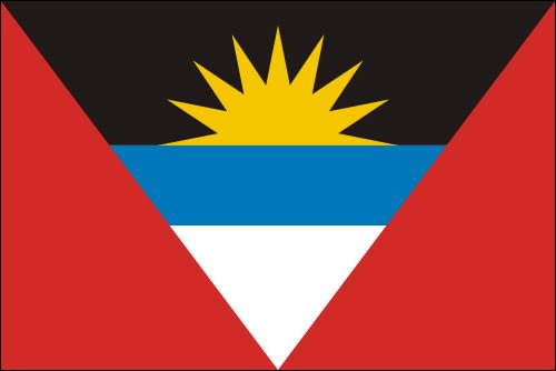 PAVILLON ANTIGUA  et  BARBUDA 20X30cm ETAMINE