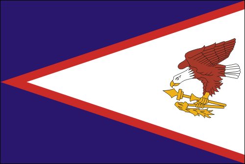 PAVILLON AMERICAN SAMOA 20X30cm ETAMINE