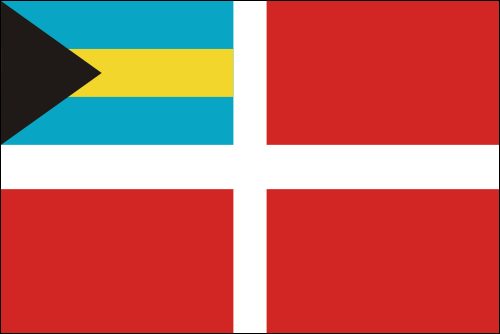 PAVILLON BAHAMAS CIVIL ENSIGN 20X30cm ETAMINE