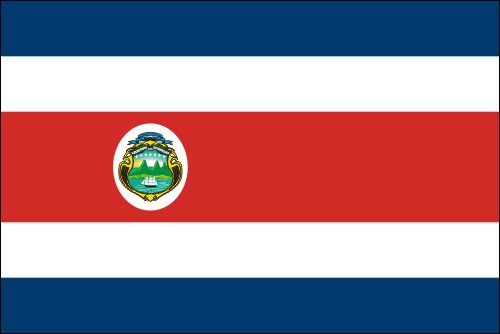 PAVILLON COSTA RICA STATE FLAG 20X30cm ETAMINE