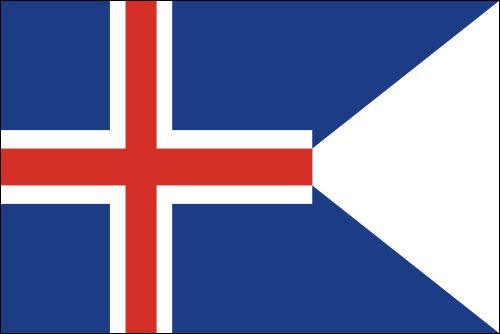 PAVILLON ISLANDE STATE FLAG 20X30cm ETAMINE