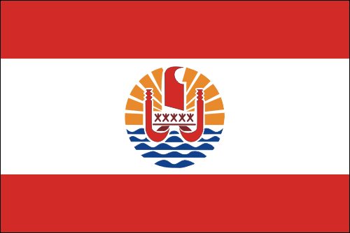 PAVILLON POLYNESIE FRANCAISE 20X30cm ETAMINE