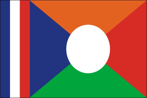 PAVILLON REUNION  2 30X45cm ETAMINE