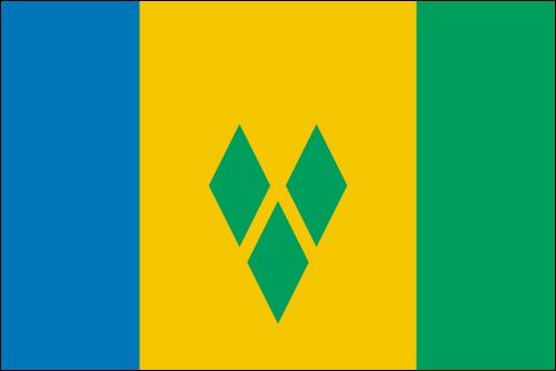 PAVILLON ST VINCENT  et  GRENADINES 20X30cm ETAMINE