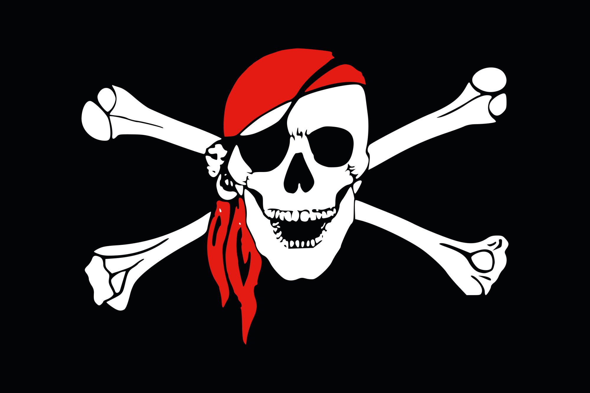 PAVILLON PIRATE CRANE et BANDANA 20X30cm ETAMINE