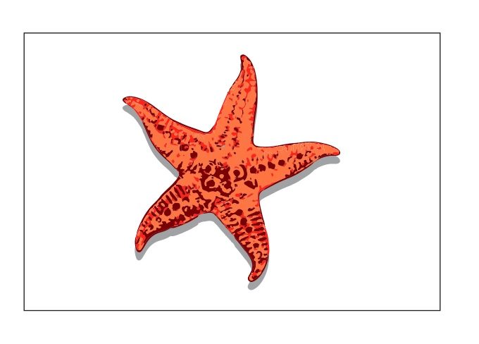 PAVILLON ETOILE DE MER 30X45 CM ETAMINE FANTAISIE