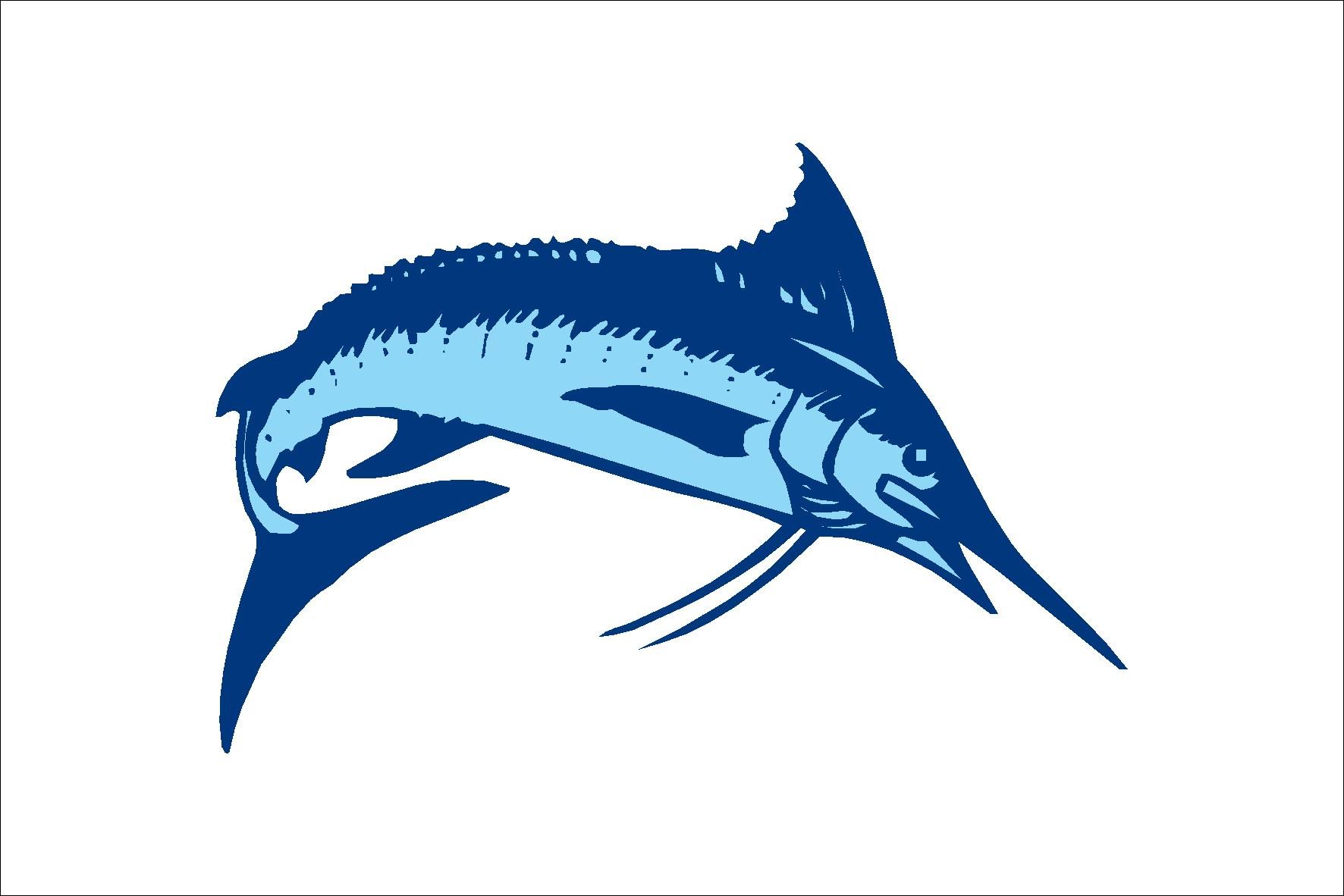 PAVILLON MARLIN BLEU 30X45 CM ETAMINE FANTAISIE