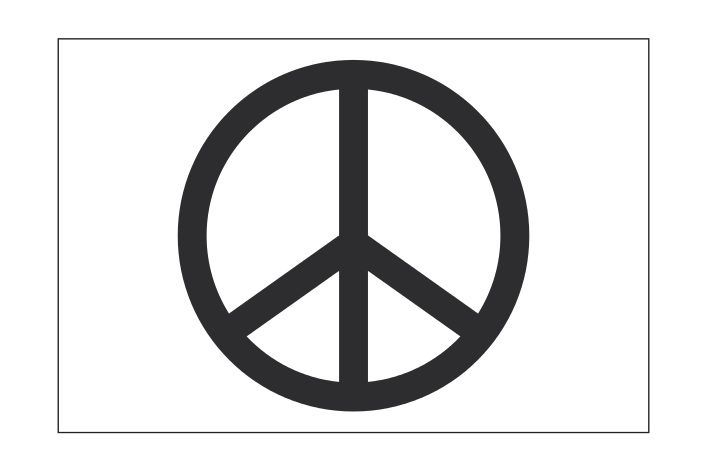 PAVILLON PEACE  et  LOVE 30X45 CM ETAMINE FANTAISIE