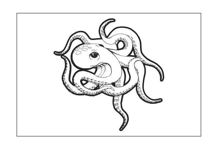 PAVILLON POULPE 30X45 CM ETAMINE FANTAISIE