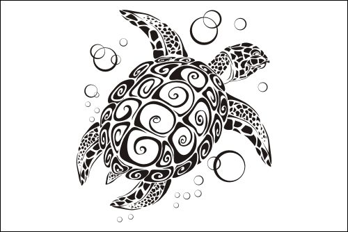 PAVILLON TORTUE 2 30X45 CM ETAMINE FANTAISIE