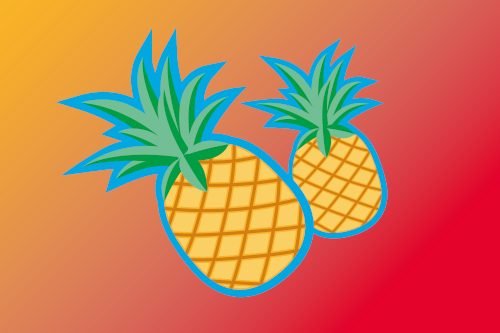 PAVILLONS  ANANAS 30x45cm ETAMINE FANTAISIE