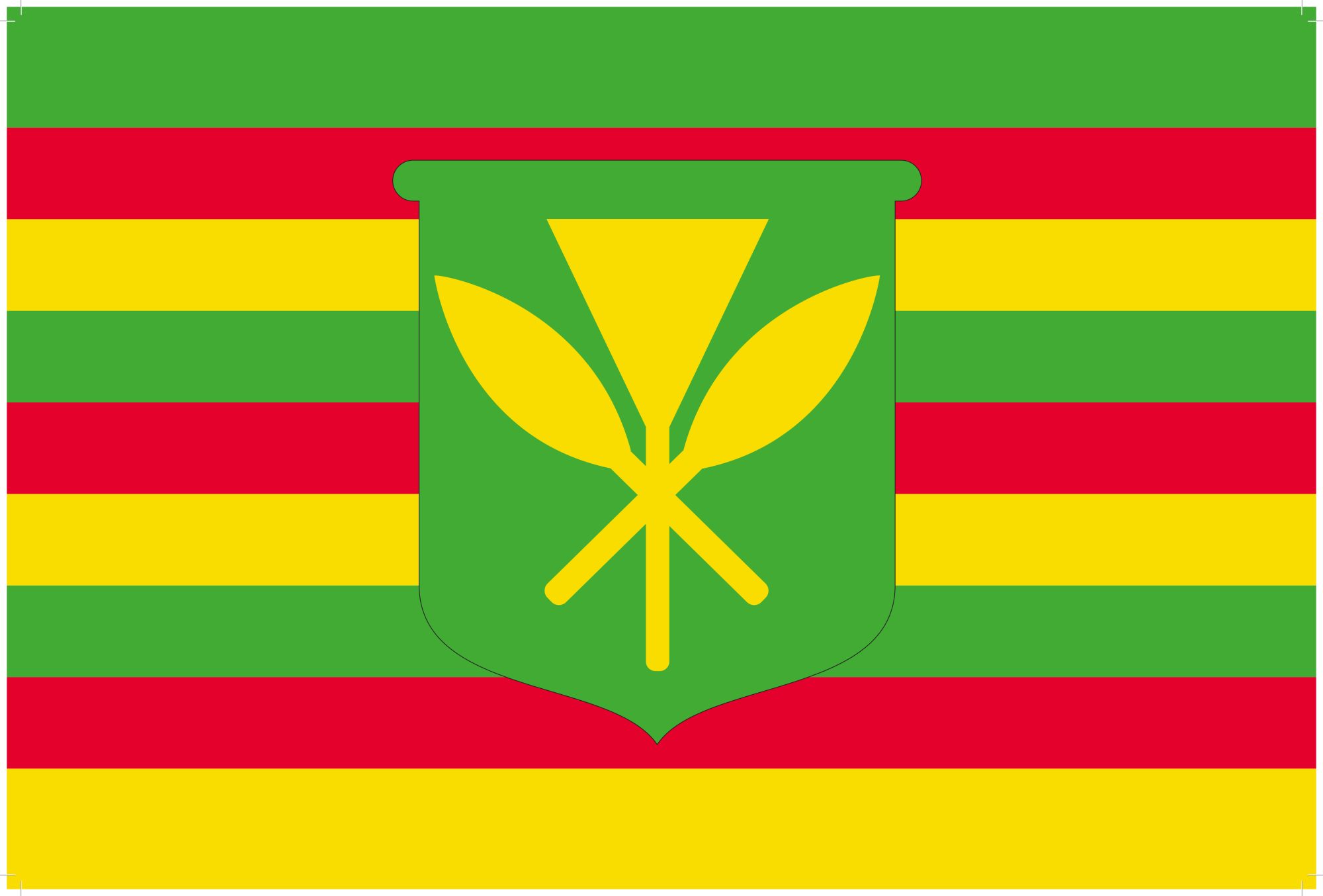 PAVILLON HAWAI KANAK 30X45cm ETAMINE