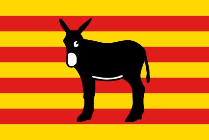 PAVILLON CATALOGNE ANE 20X30cm ETAMINE PROVINCE REGION