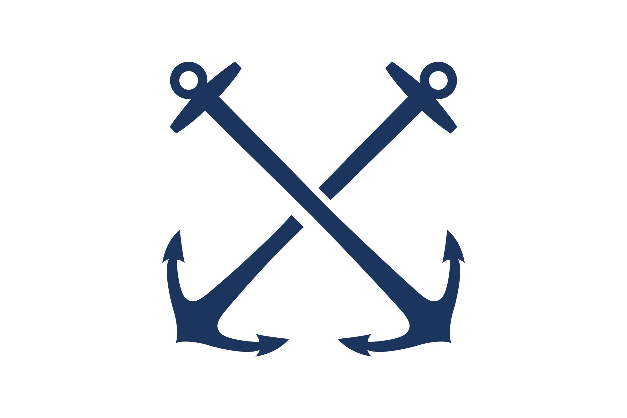 PAVILLON DOUBLE ANCRE FD BLANC RECTANGULAIRE 30X45cm ETAMINE FANTAISIE