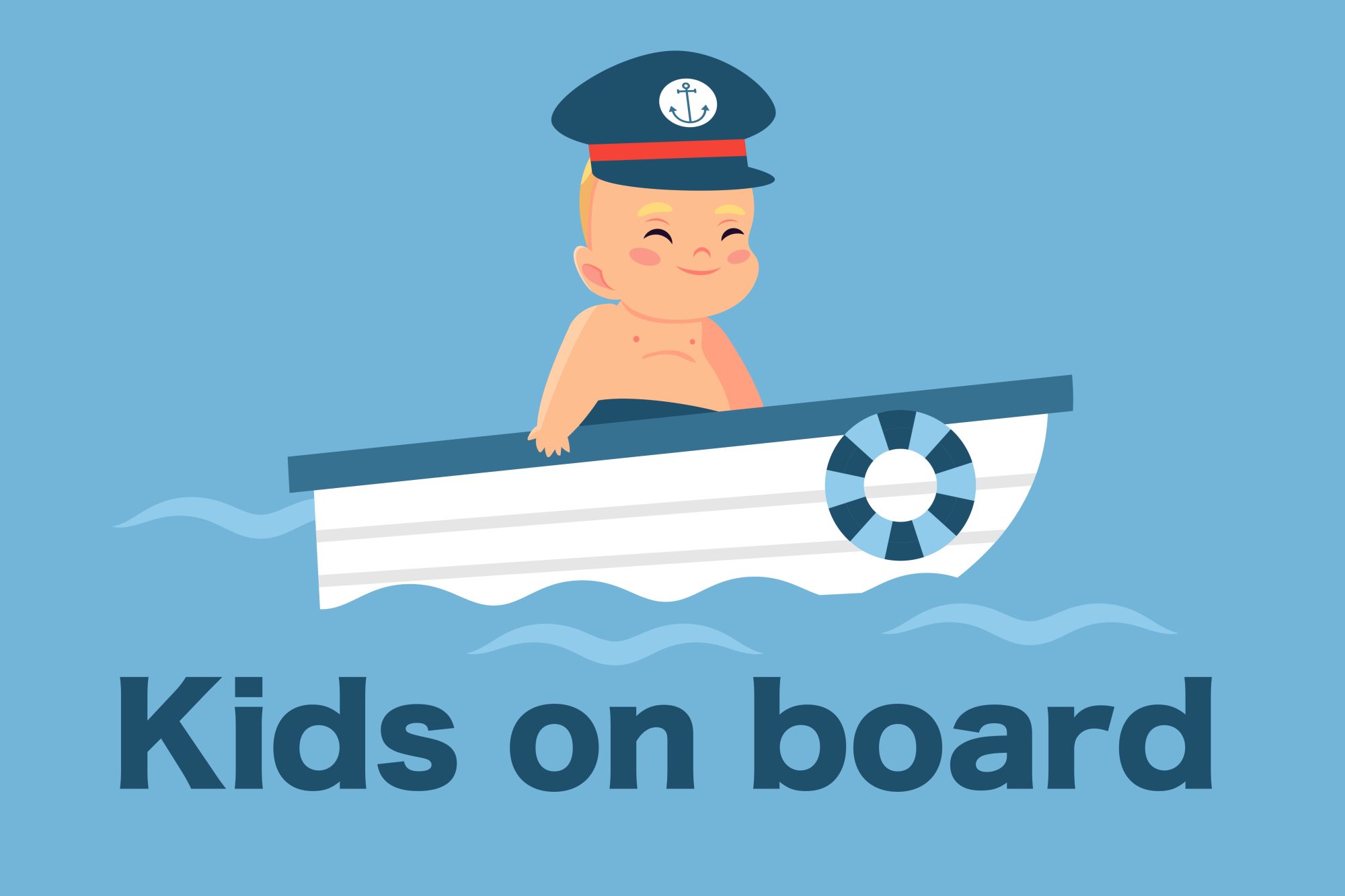 PAVILLON KIDS ON BOARD 30x45cm ETAMINE FANTAISIE