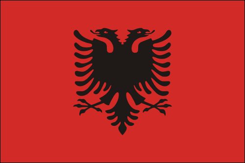 PAVILLON ALBANIE 20X30cm ETAMINE