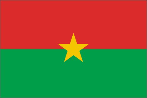 PAVILLON BURKINA FASO 20X30cm ETAMINE