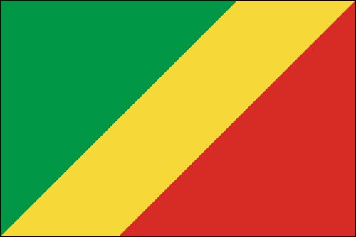 PAVILLON CONGO BRAZAVILLE  20X30cm ETAMINE